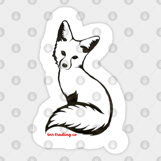 Little Fox Sticker by inkandespresso7
